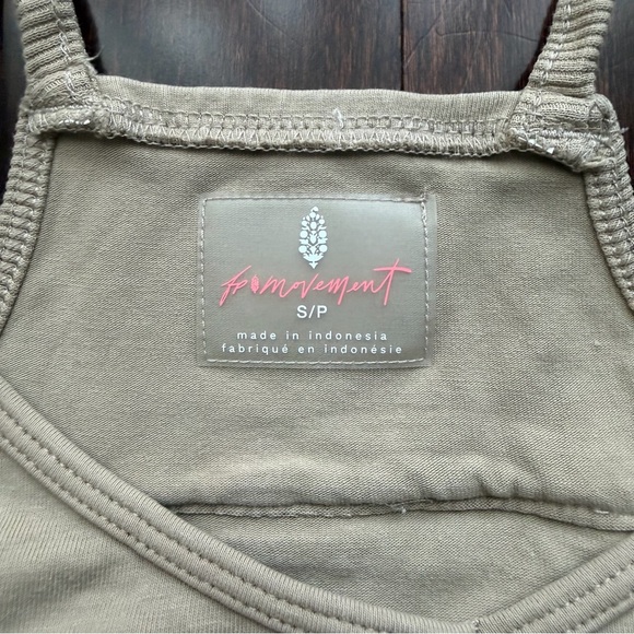 Free People Movement Hot Shot Romper, Size S, Mocha Latte, Overalls Jumpsuit - Picture 6 of 9